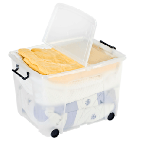 75 Litre Smart Storage Box with Lid & Wheels