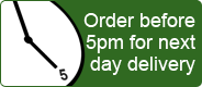 Order before 5pm for next day delivery